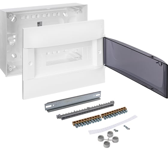 Пластиковый щиток Legrand Practibox S  Навесной 1X12 Дымчатая дверь 135611