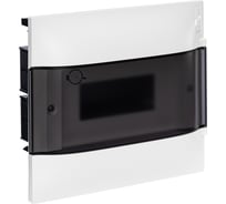 Пластиковый щиток Legrand Practibox S  Встраиваемый 1X8 Дымчатая дверь 134558