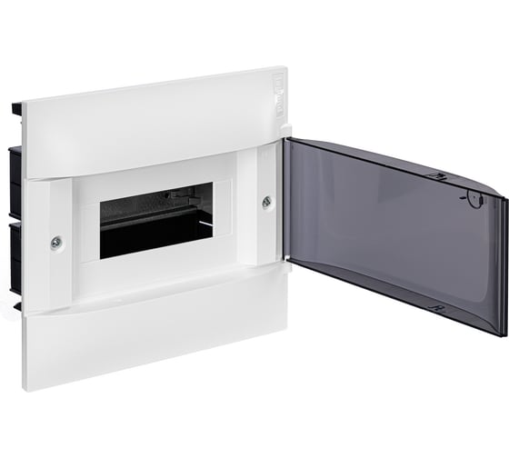 Пластиковый щиток Legrand Practibox S  Встраиваемый 1X8 Дымчатая дверь 134558