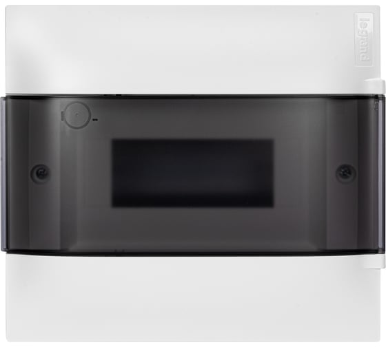 Пластиковый щиток Legrand Practibox S  Встраиваемый 1X8 Дымчатая дверь 134558