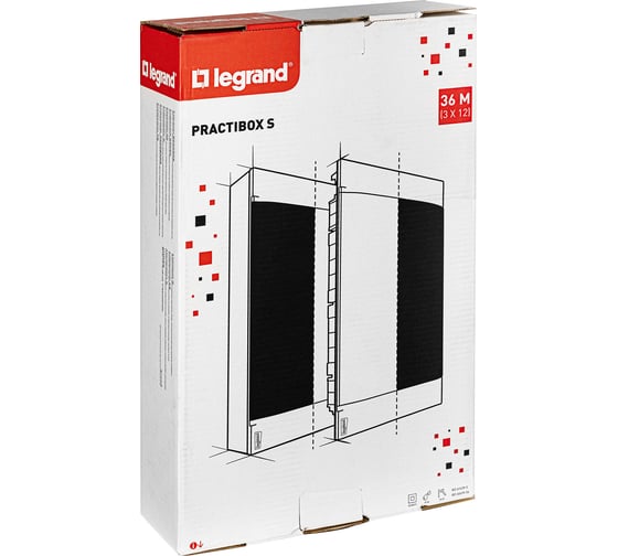 Пластиковый щиток Legrand Practibox S  Встраиваемый 3X12 Белая дверь 135543