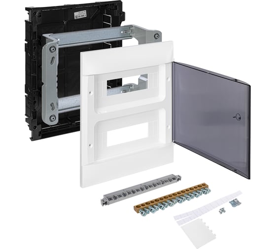Пластиковый щиток Legrand Practibox S  Встраиваемый 2X12 Дымчатая дверь 135552