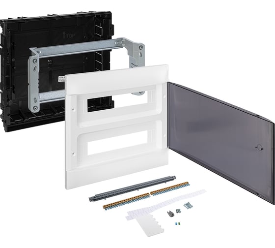 Пластиковый щиток Legrand Practibox S  Встраиваемый 2X18 Дымчатая дверь 137557