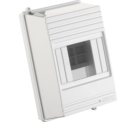 Бокс Mono Electric пластиковый, щиток на 3-4 автомата, с местом для пломбы, IP 40 180-010002-105