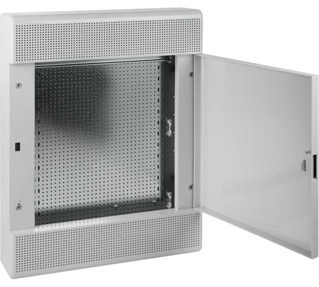 Слаботочный навесной щит мультимедийный Рувинил с монтажной пластиной, серый 68054С-СЛ