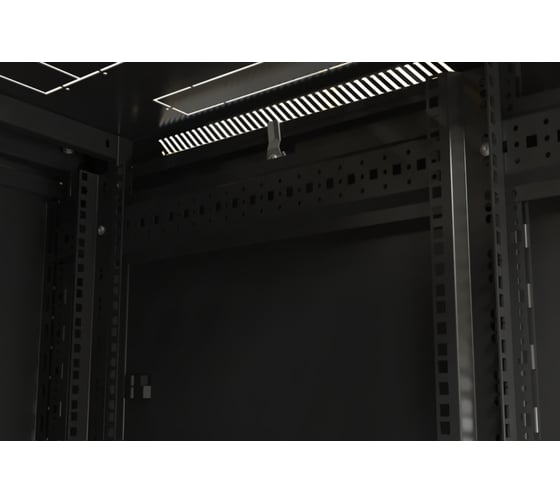 Напольный 19-дюймовый шкаф Hyperline TTB-4768-AS-RAL9004, 47U, 2277x600x800 мм, черный, 392697