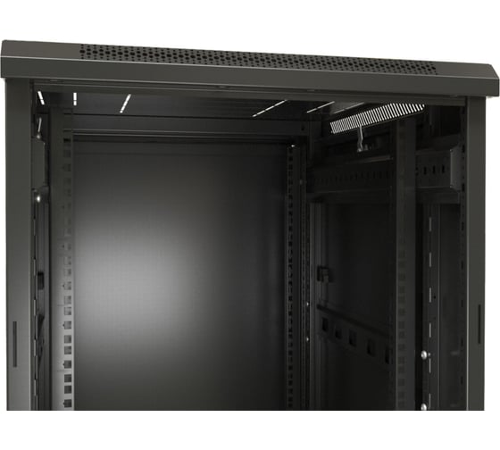 Напольный 19-дюймовый шкаф Hyperline TTB-4768-AS-RAL9004, 47U, 2277x600x800 мм, черный, 392697