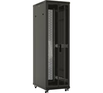 Напольный 19-дюймовый шкаф Hyperline TTB-4781-DD-RAL9004, 47U, 2277x800x1000 мм, черный, 392700