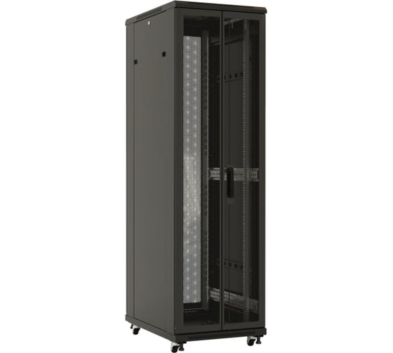 Напольный 19-дюймовый шкаф Hyperline TTB-4781-DD-RAL9004, 47U, 2277x800x1000 мм, черный, 392700