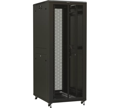 Напольный 19-дюймовый шкаф Hyperline TTR-4261-DD-RAL9005, 42U, 2055x600x1000 мм, черный, 425183