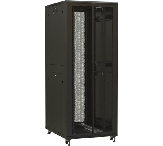 Напольный 19-дюймовый шкаф Hyperline TTR-4261-DD-RAL9005, 42U, 2055x600x1000 мм, черный, 425183 1
