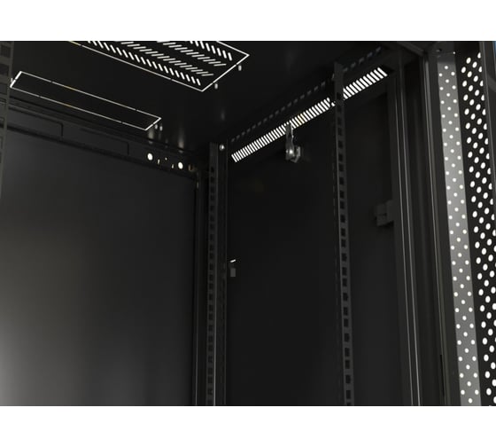 Настенный 19-дюймовый шкаф Hyperline TWB-0966-SR-RAL9004, 9U, 500x600x600мм, черный, 392632