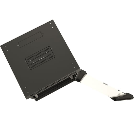 Настенный 19-дюймовый шкаф Hyperline TWB-FC-1266-GP-RAL9004, 12U, 662x600x600мм, черный, 395516
