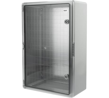 Корпус пластиковый REXANT ЩМПп с прозрачной дверцей и монтажной панелью, 600х400х200мм, АБС, УХЛ1, IP65 11-0417