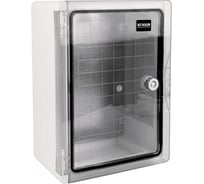 Корпус пластиковый STEKKER ЩМПп EBX60-6/05-65 IP65 c прозрачной дверью (350х250х150) пластик, серия ArcaWP65+, 50720