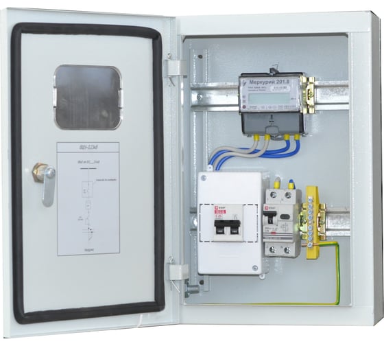 Щит учета ГК Электроспектр ЩУ-380В 450x250x162 Счетчик 231 AT-01I 5-60А 3х230/400В 3Ф, Многотарифный, кл.т 00000175285 1