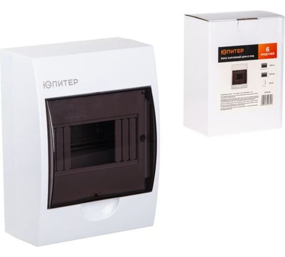 Бокс распределительный навесной ЩРН-П-6 Юпитер JP4112-01 ЦЕ-3447404928