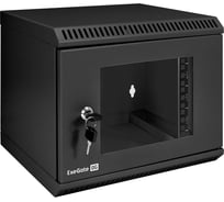 Шкаф телекоммуникационный ExeGate 10 настенный 6U EC-WM-6U.280.G.BLACK 10”, 6U, 350x280x287mm ШхГхВ, передняя дверь закаленное стекло, пыле- и влагозащита 298624