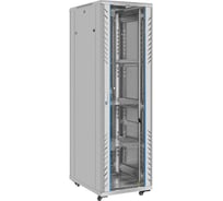 Шкаф телекоммуникационный ExeGate 19 напольный 42U EC-FS-42U.600.800.G.V.GREY 19”, 42U, 600x800x2054mm ШхГхВ , передняя дверь закаленное стекло 300276
