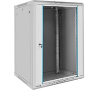 Шкаф телекоммуникационный ExeGate 19 настенный 18U EC-WM-18U.600.G.GREY 19”, 18U, 600x600x901mm ШхГхВ , передняя дверь закаленное стекло, съемные боковые панели 300271