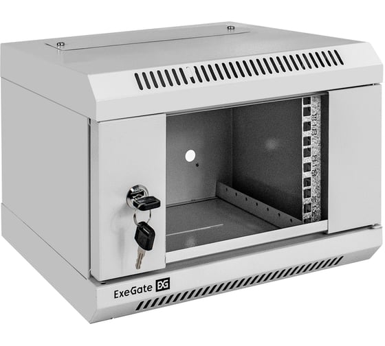 Шкаф телекоммуникационный ExeGate 10 настенный 4U EС-WM-4U.310.G.GREY 10”, 4U, 330x310x230mm ШхГхВ , передняя дверь закаленное стекло, пыле- и влагозащита I 300249
