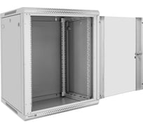 Шкаф телекоммуникационный ExeGate 19 настенный 15U EC-WM-15U.600.G.GREY 19”, 15U, 600x600x769mm ШхГхВ , передняя дверь закаленное стекло, съемные боковые панели 300267