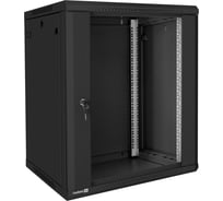 Шкаф телекоммуникационный ExeGate 19 настенный 15U EC-WM-15U.600.G.BLACK 19”, 15U, 600x600x769mm ШхГхВ, передняя дверь закаленное стекло, съемные боковые панели 300266