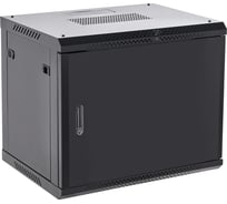 Телекоммуникационный настенный шкаф REXANT 19 9U 600x600мм, дверь металл, черный RAL9005 04-0966-122