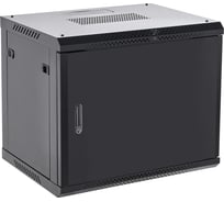 Телекоммуникационный настенный шкаф REXANT 19 9U 550x400мм, дверь металл, черный RAL9005 04-0954-122