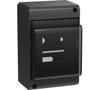 Корпус пластиковый IEK UNION Mini КМПн-4 IP30 черный UIM-KP72-N-04-20-K02