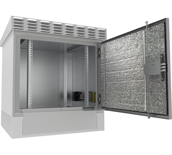 Антивандальный уличный термошкаф АМАДОН из листовой стали с обогревом. Габариты, мм: Ш750хВ600хГ800. ТША330.А-75.12U.80-ST