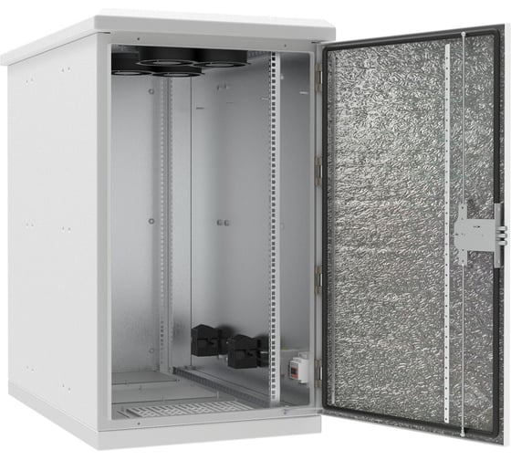 Антивандальный уличный термошкаф АМАДОН из листовой стали с обогревом и вентиляцией. Габариты, мм: Ш630хВ1000хГ600. ТША316.А-63.18U.60-ST