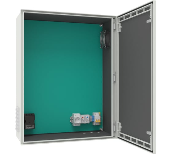 Уличный радиопроницаемый термошкаф АМАДОН с обогревом и вентиляцией. Габариты, мм: Ш600хВ800хГ300. ТШВ112.Р-60.80.30-PL