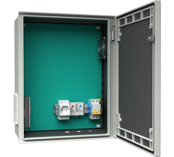 Уличный радиопроницаемый термошкаф АМАДОН с обогревом и вентиляцией. Габариты, мм: Ш400хВ500хГ200. ТШВ111.Р-40.50.20-PL