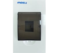 Бокс навесной ANDELI распределительный щит на 4 модуля TSM-4N металлическая коробка, пластиковая крышка ADL18-900