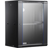 Шкаф навесной настенный ANDELI IT-корпус серверный 15U 600х450х782мм стеклянная дверь с замком чёрный SPL11-05