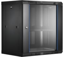 Шкаф навесной настенный ANDELI IT-корпус серверный 12U 600х450х642мм стеклянная дверь с замком чёрный SPL11-04