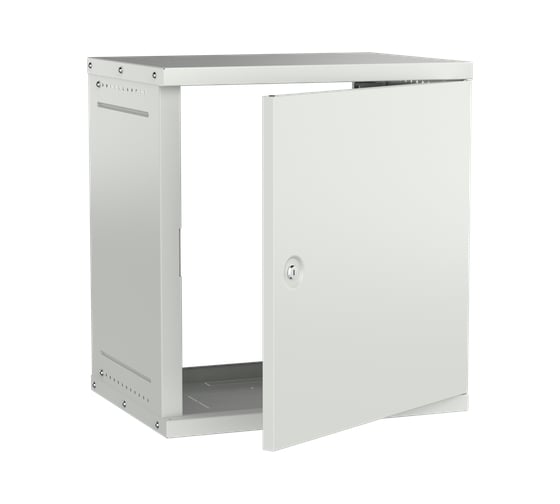 Шкаф настенный GENERICA 12U 600х450мм металлическая дверь серый LWE3-12U64-MF-G