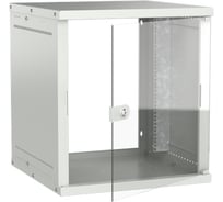 Шкаф настенный GENERICA 12U 600х600мм стеклянная дверь серый LWE3-12U66-GF-G