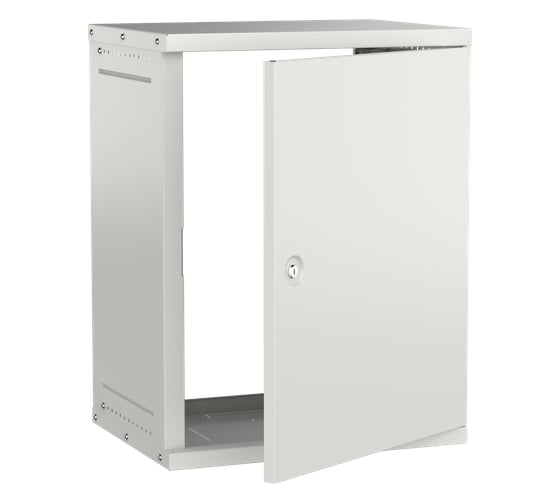 Шкаф настенный GENERICA 15U 600х450мм металлическая дверь серый LWE3-15U64-MF-G