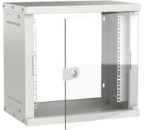 Шкаф настенный GENERICA 9U 550х350мм стеклянная дверь серый LWE3-09U53-GF-G