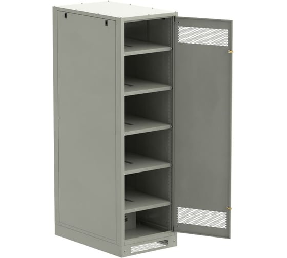 Шкаф ITK LINEA B (пустой) 2000х600мм дверь двустворчатая, металл, серый LB35-20H69-M