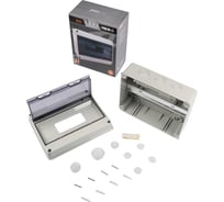 Распределительный бокс модульный навесной Jazzway PDB/W 4012 серый с прозрачной крышкой 12 модулей 5072084