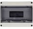 Щит распределительный бокс модульный навесной Jazzway PDB/W 4012 серый с прозрачной крышкой 12 модулей (ЩРН-ПГ-12) IP65, 5072084 1