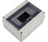 Распределительный бокс модульный навесной Jazzway PDB/W 4008 серый с прозрачной крышкой 8 модулей (ЩРН-ПГ-8) IP65 5072060 19