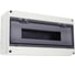 Щит распределительный бокс модульный навесной Jazzway PDB/W 4018 серый с прозрачной крышкой 18 модулей (ЩРН-ПГ-18) IP65, 5072121 18
