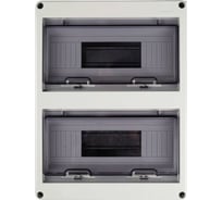 Распределительный бокс модульный навесной Jazzway PDB/W 4024 серый с прозрачной крышкой 24 модуля (ЩРН-ПГ-24) IP65 5072145