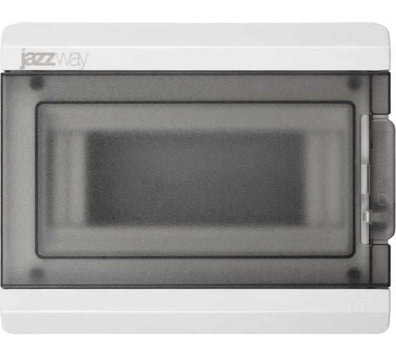 Распределительный бокс модульный навесной Jazzway PDB/W 3008 серый с прозрачной крышкой 8 модулей (ЩРН-ПГ- 8) IP65 5071988