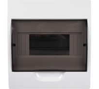 Распределительный бокс модульный навесной Jazzway PDB/W 1008 белый с прозрачной крышкой 8 модулей (ЩРН-П-8) IP41 5071667