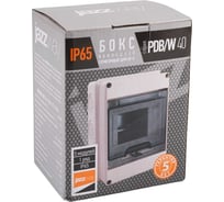 Распределительный бокс модульный навесной PDB/W 4005 Jazzway серый с прозрачной крышкой 5 модулей (ЩРН-ПГ- 5) IP65 5072053